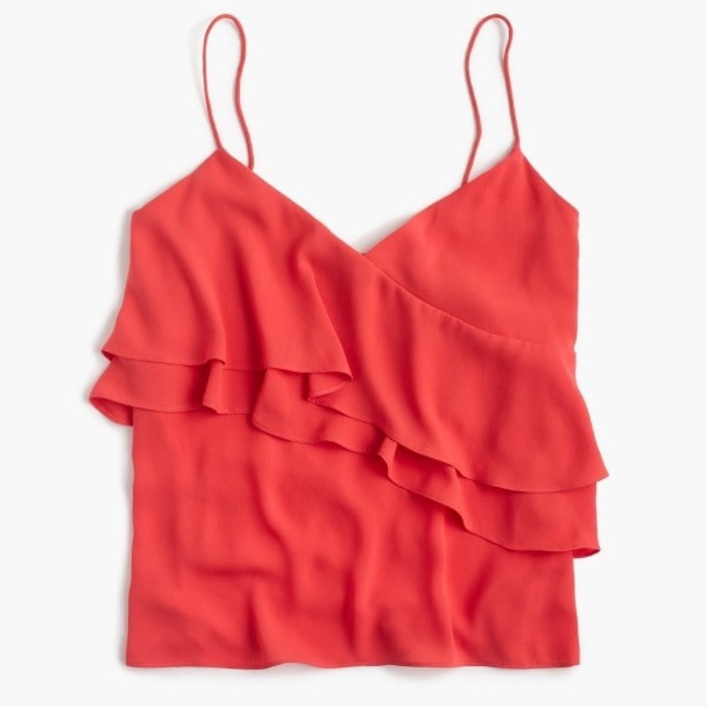 J. Crew - Drapey Ruffle Cami in Smoky Coral